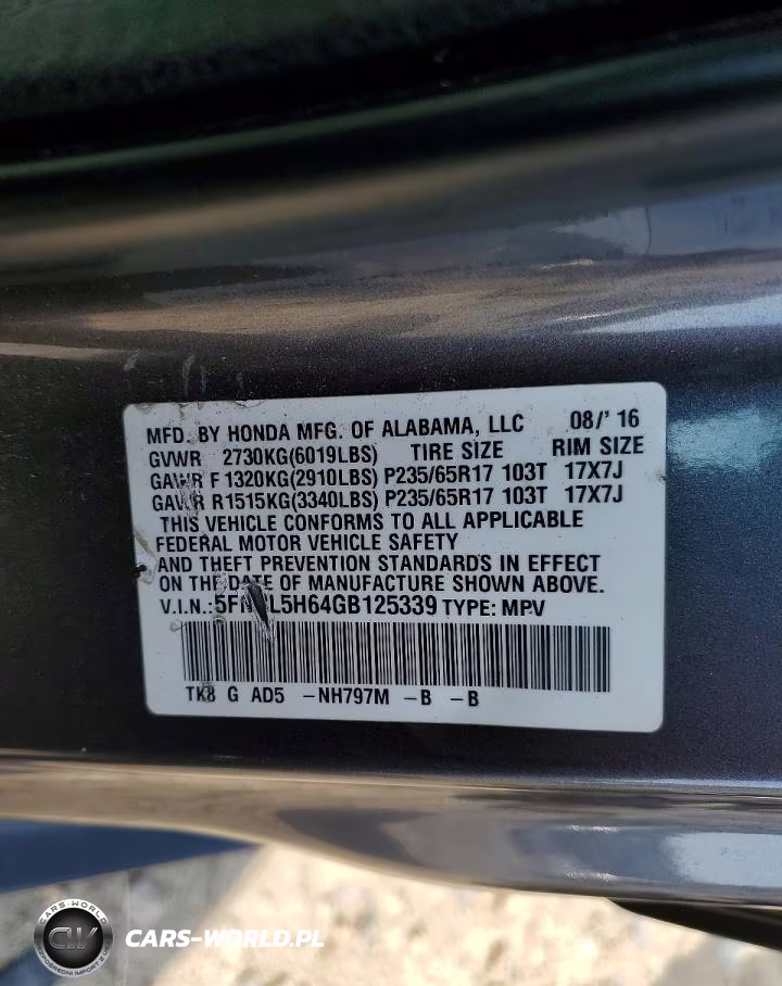 2016 Honda Odyssey Exl VIN:5FNRL5H64GB125339 - 13