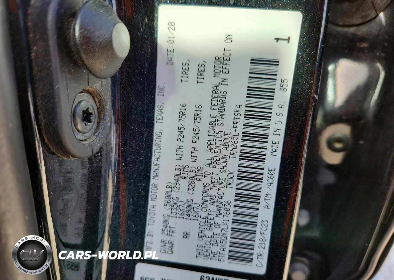 2020 Toyota Tacoma Sr5 VIN:5TFAX5GN7LX176036 - 13