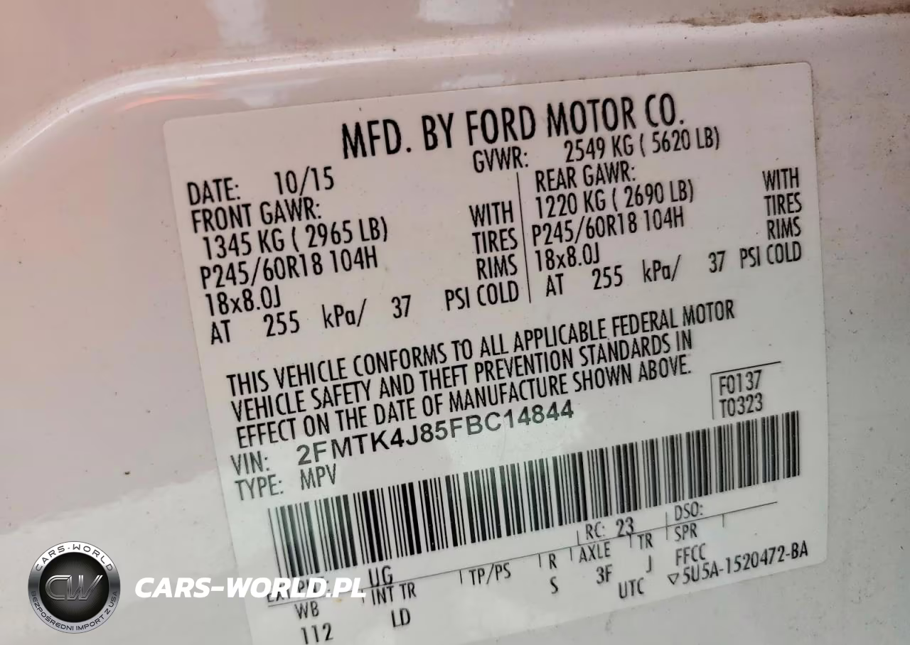 2015 Ford Edge Sel VIN:2FMTK4J85FBC14844 - 13