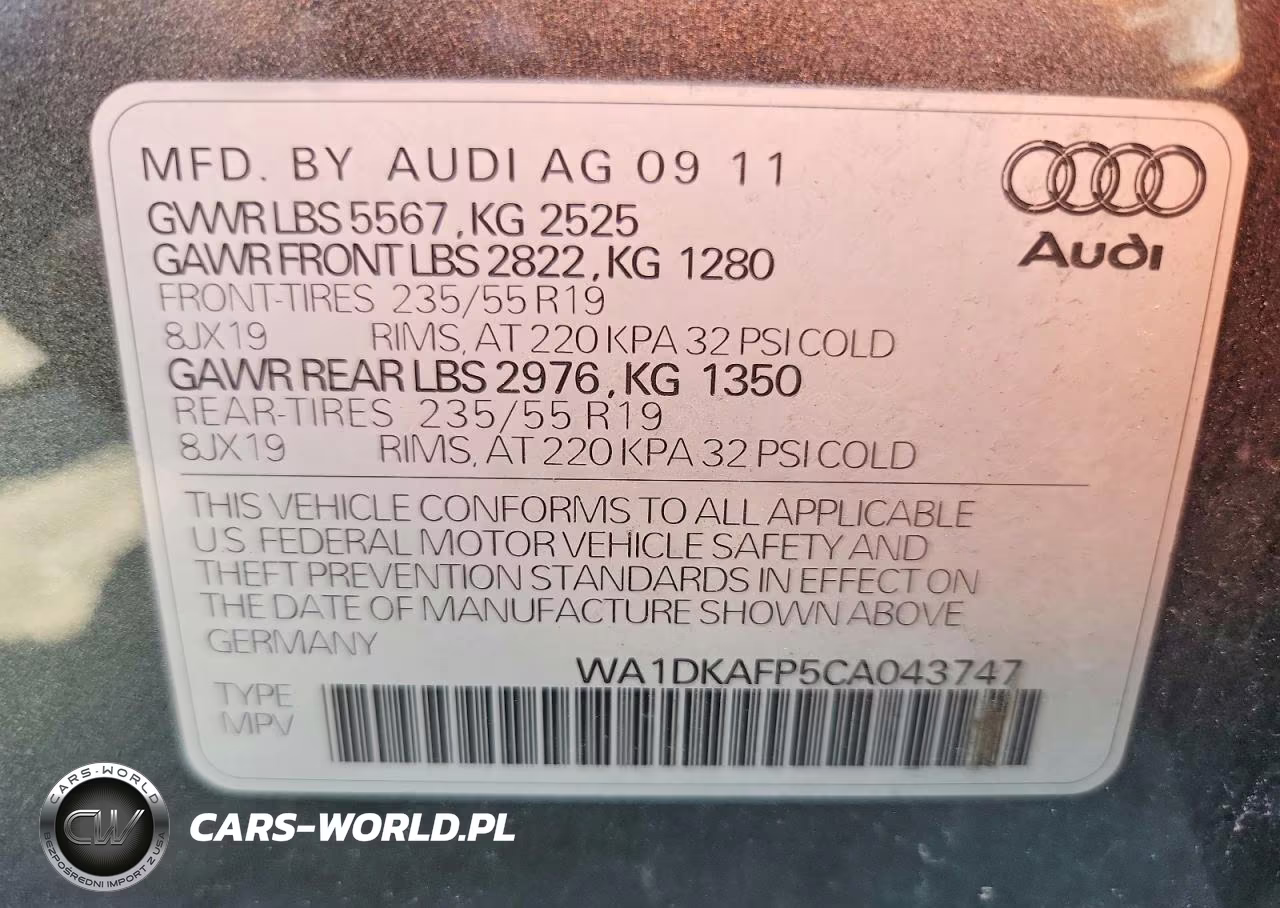 2012 Audi Q5 Premium Plus VIN:WA1DKAFP5CA043747 - 12