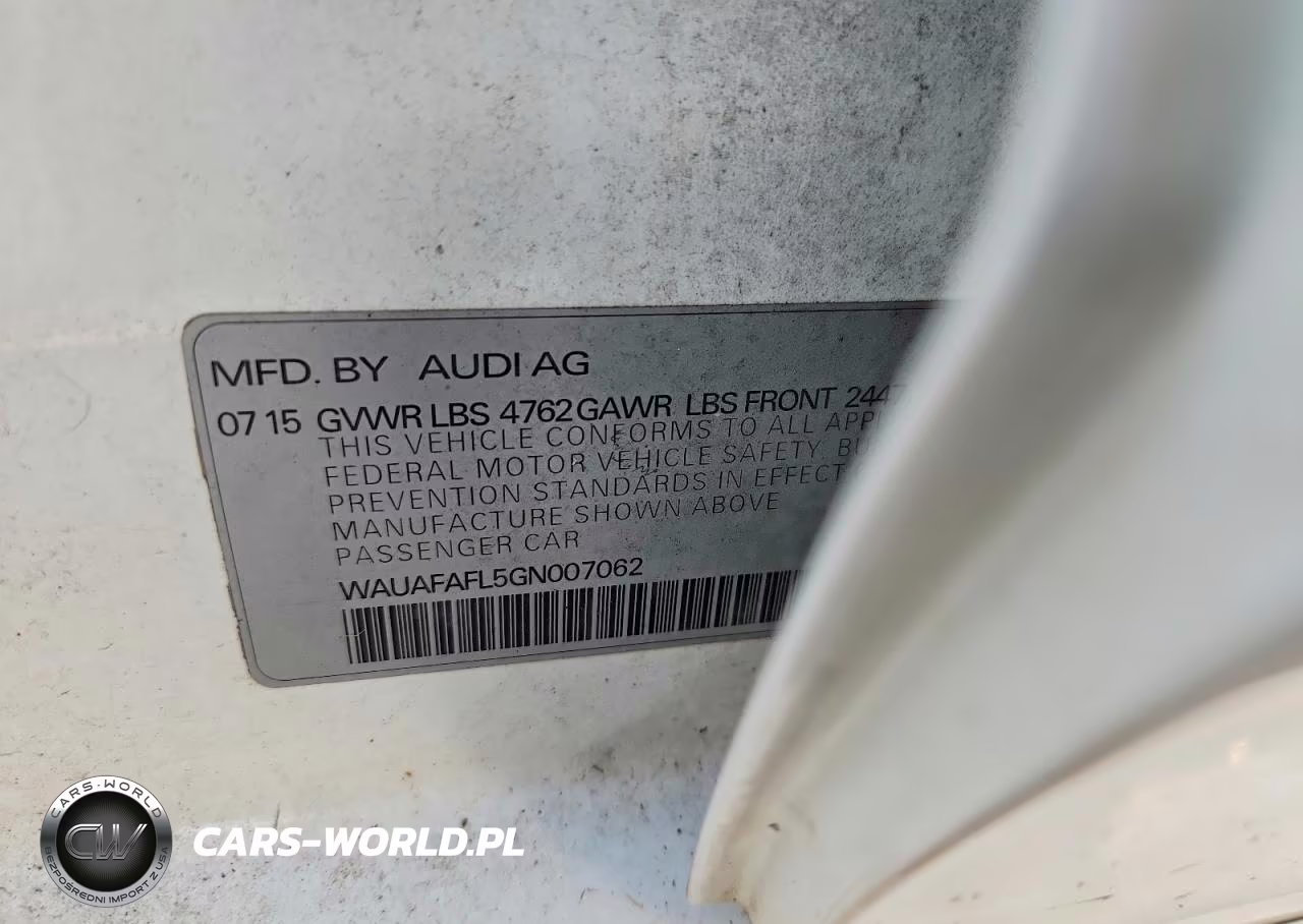2016 Audi A4 Premium S-Line VIN:WAUAFAFL5GN007062 - 12