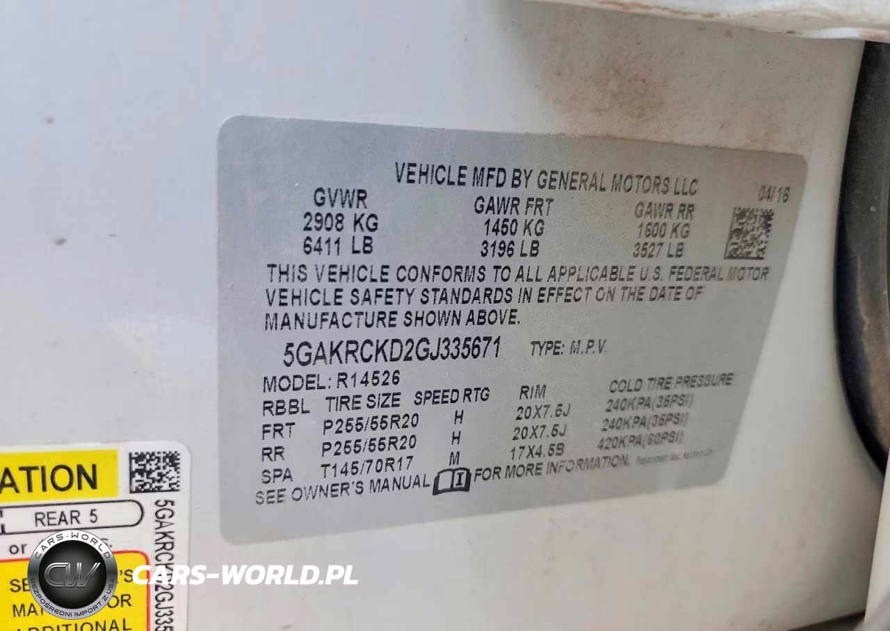2016 Buick Enclave VIN:5GAKRCKD2GJ335671 - 13