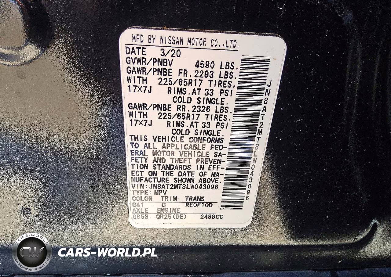 2020 Nissan Rogue Sv VIN:JN8AT2MT8LW043096 - 12