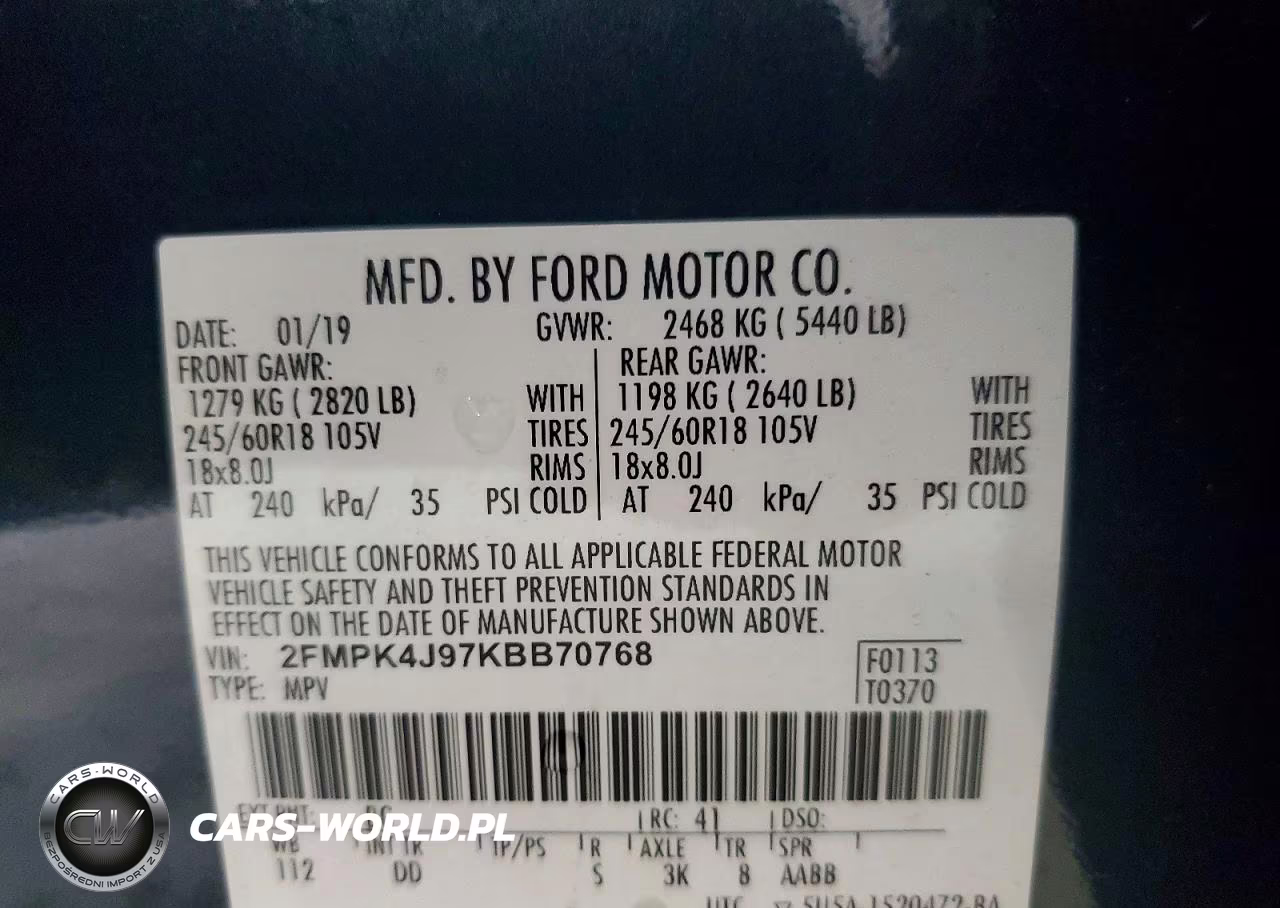 2019 Ford Edge Sel VIN:2FMPK4J97KBB70768 - 13