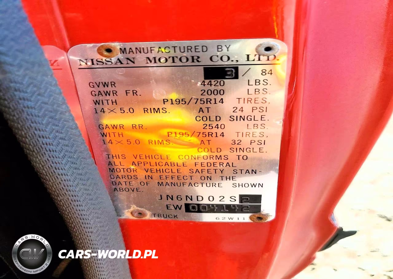 1984 Datsun 720 Long Bed VIN:JN6ND02S2EW004142 - 12