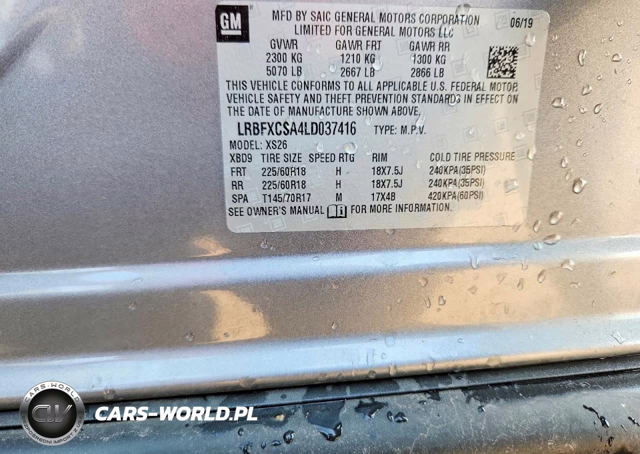 2020 Buick Envision Essence VIN:LRBFXCSA4LD037416 - 14