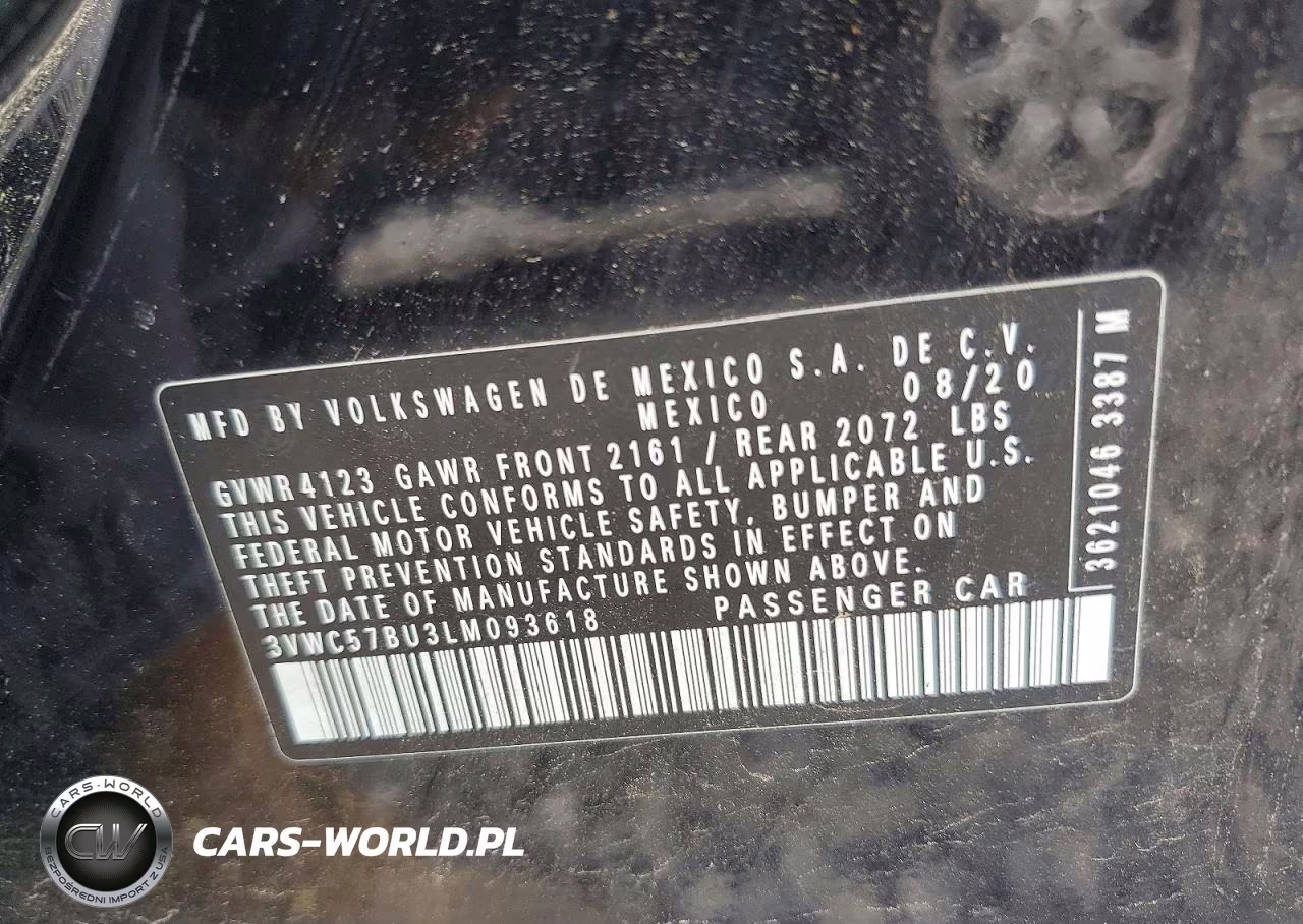 2020 Volkswagen Jetta S VIN:3VWC57BU3LM093618 - 12