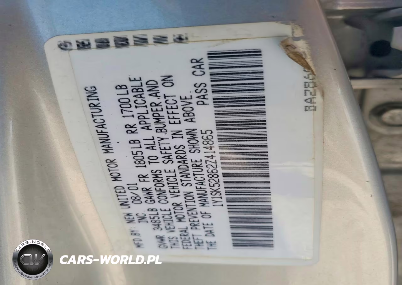 2002 Chevrolet Geo Prizm Base VIN:1Y1SK52862Z414865 - 12