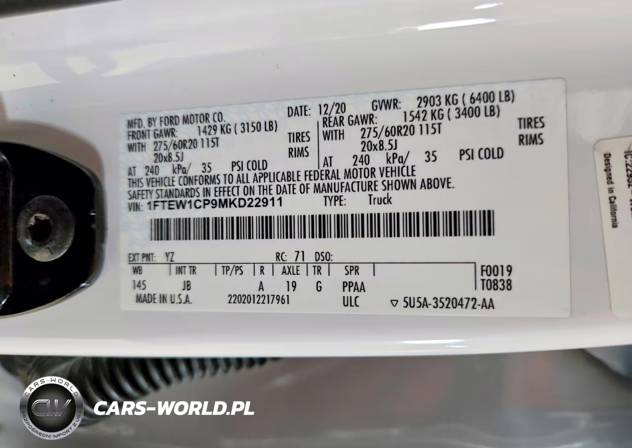 2021 Ford F150 Supercrew VIN:1FTEW1CP9MKD22911 - 12