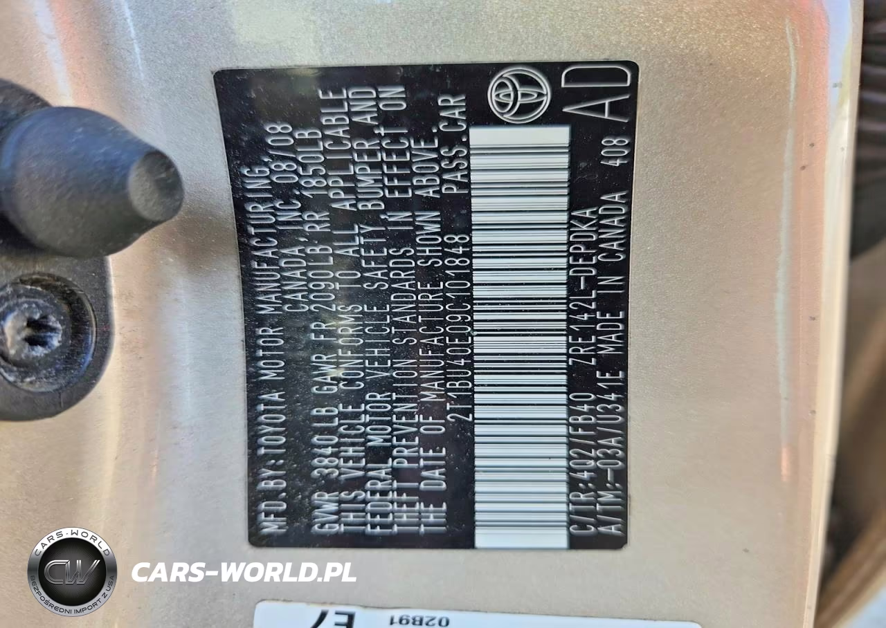2009 Toyota Corolla Base VIN:2T1BU40E09C101848 - 12