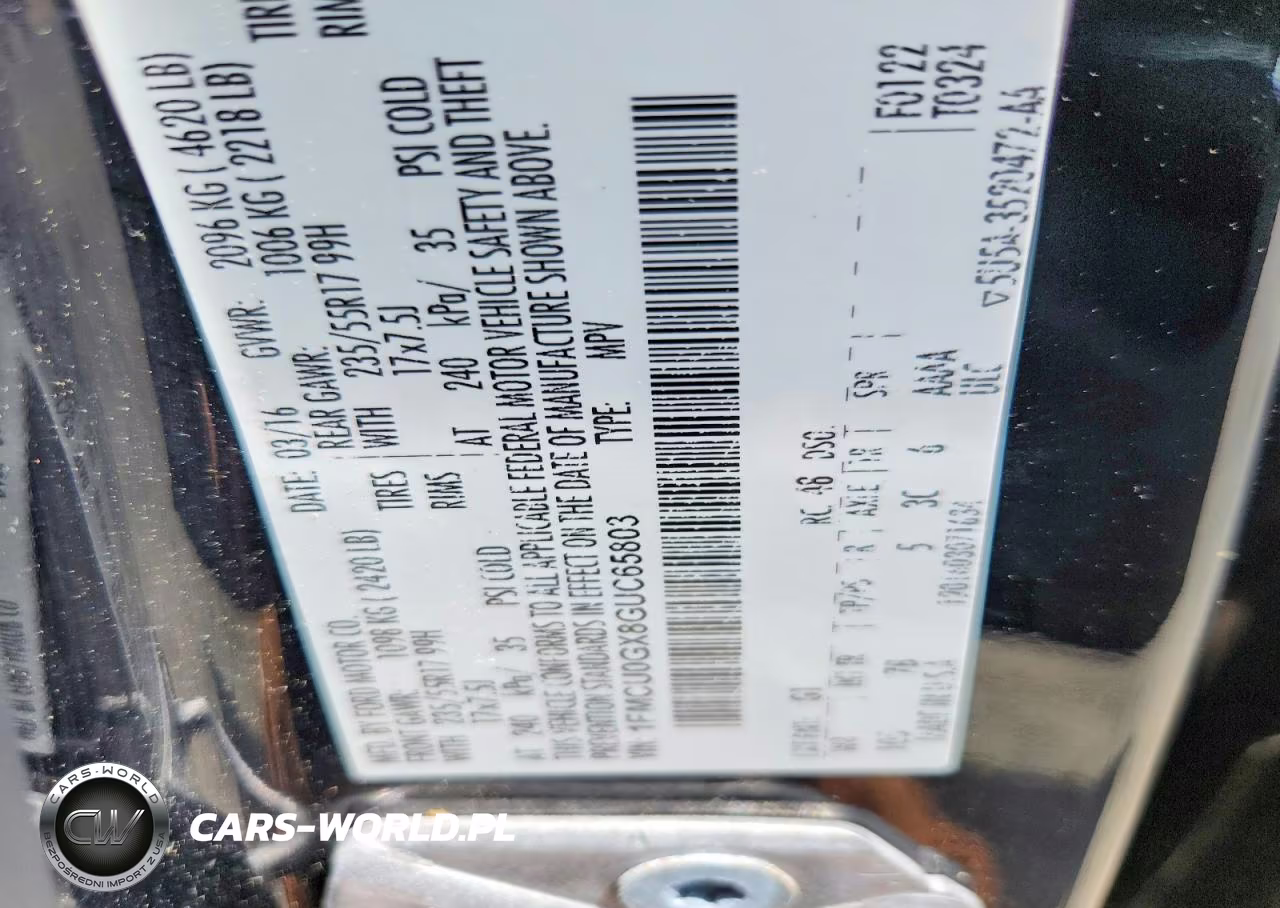 2016 Ford Escape Se VIN:1FMCU0GX8GUC65803 - 13