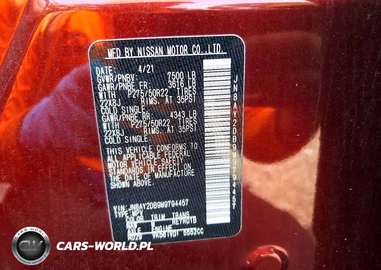 2021 Nissan Armada Platinum VIN:JN8AY2DB9M9794457 - 14
