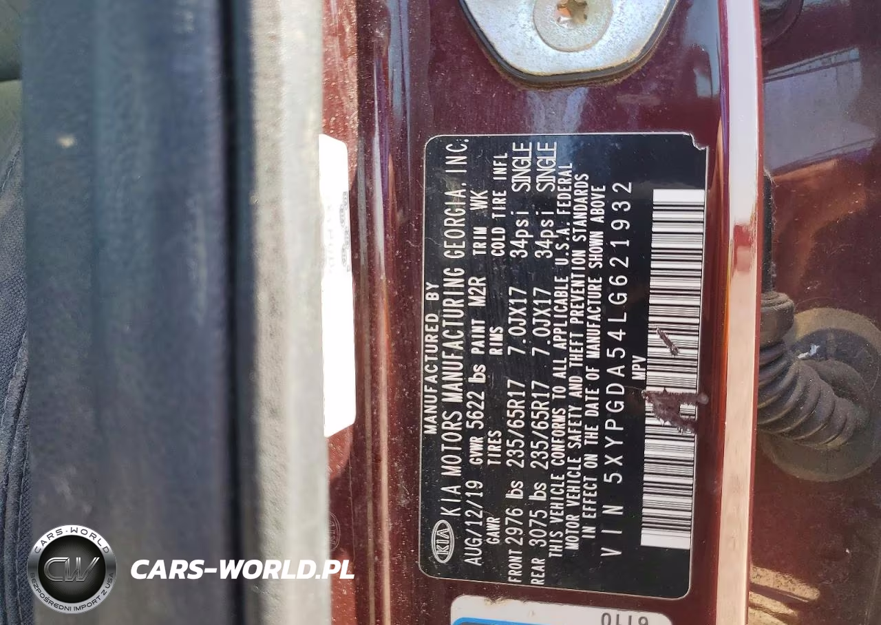 2020 Kia Sorento S VIN:5XYPGDA54LG621932 - 13