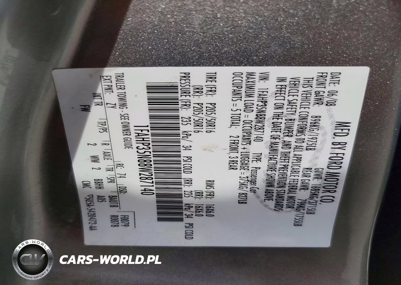 2008 Ford Focus Se VIN:1FAHP35N88W287140 - 12