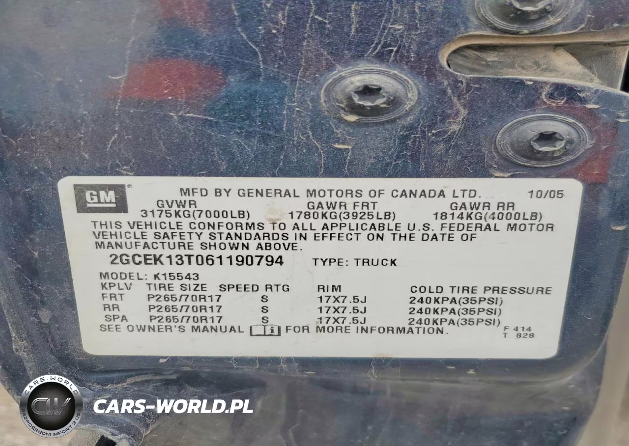 2006 Chevrolet Silverado K1500 VIN:2GCEK13T061190794 - 12