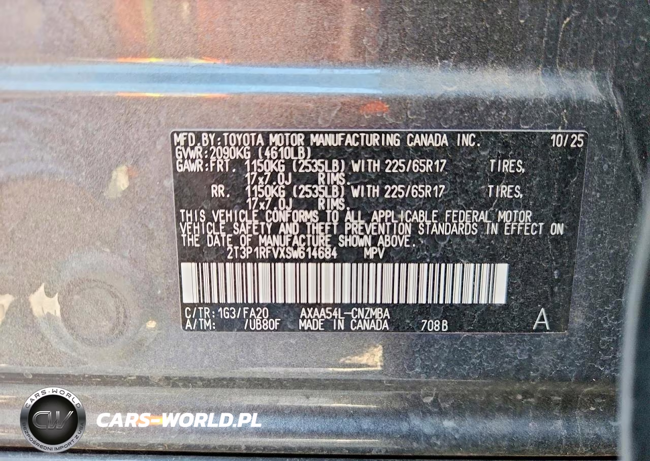 2025 Toyota Rav4 Xle VIN:2T3P1RFVXSW614684 - 13