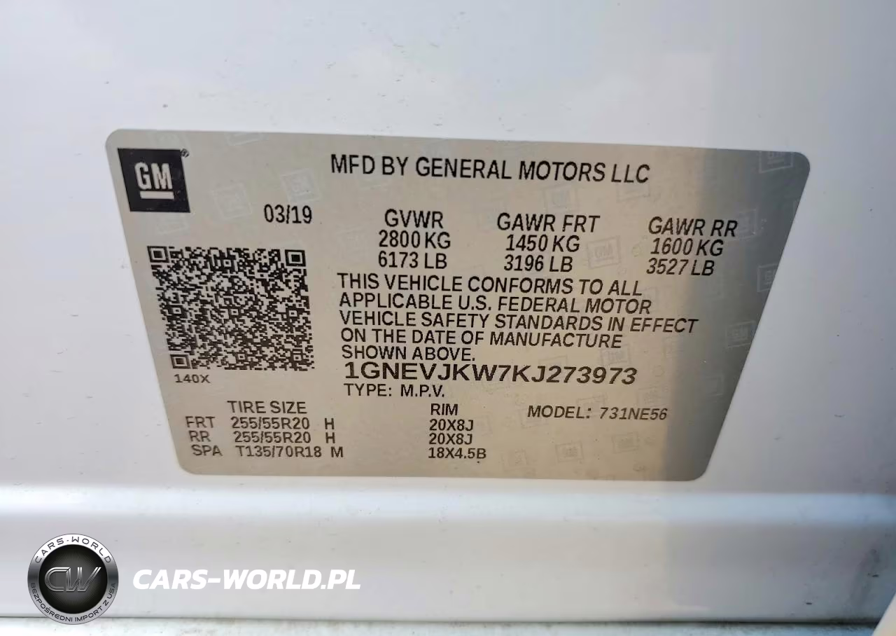 2019 Chevrolet Traverse High Country VIN:1GNEVJKW7KJ273973 - 13