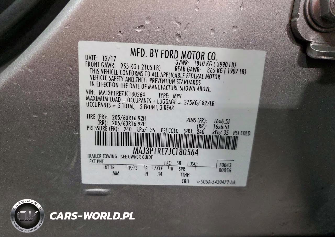 2018 Ford Ecosport S VIN:MAJ3P1RE7JC180564 - 12