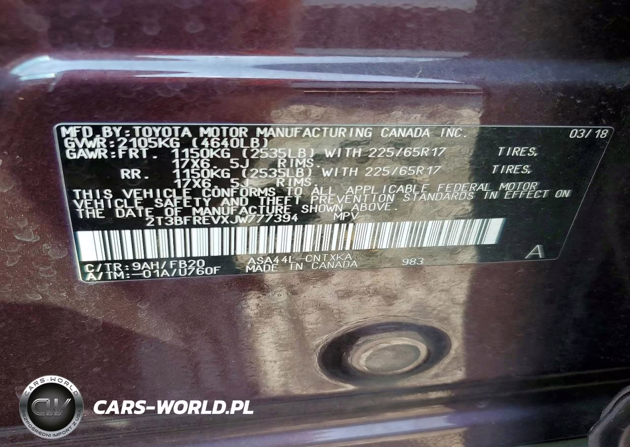 2018 Toyota Rav4 Le VIN:2T3BFREVXJW777394 - 14