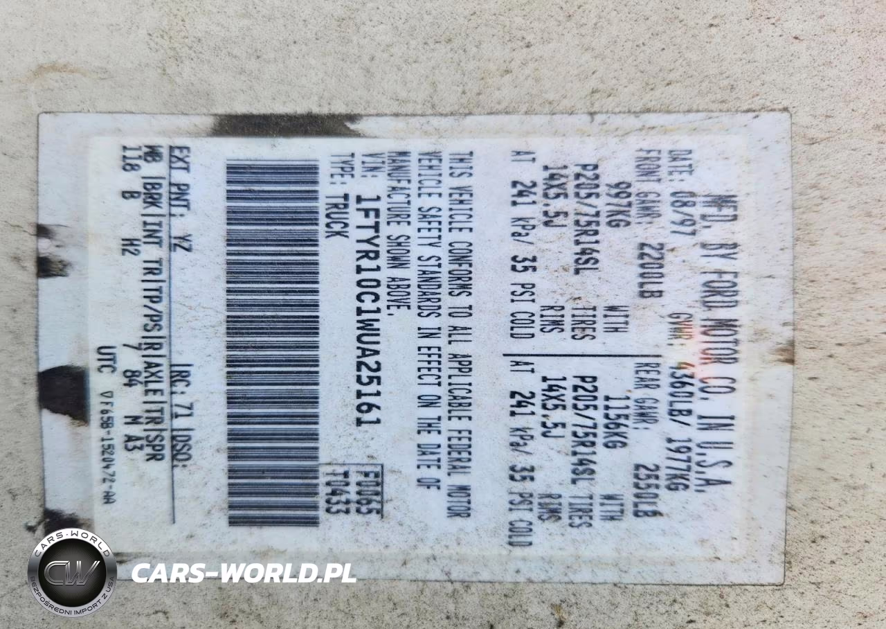 1998 Ford Ranger VIN:1FTYR10C1WUA25161 - 12