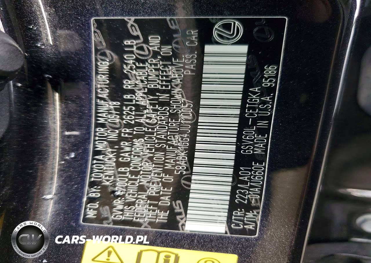 2018 Lexus Es 350 VIN:58ABK1GG4JU110057 - 13