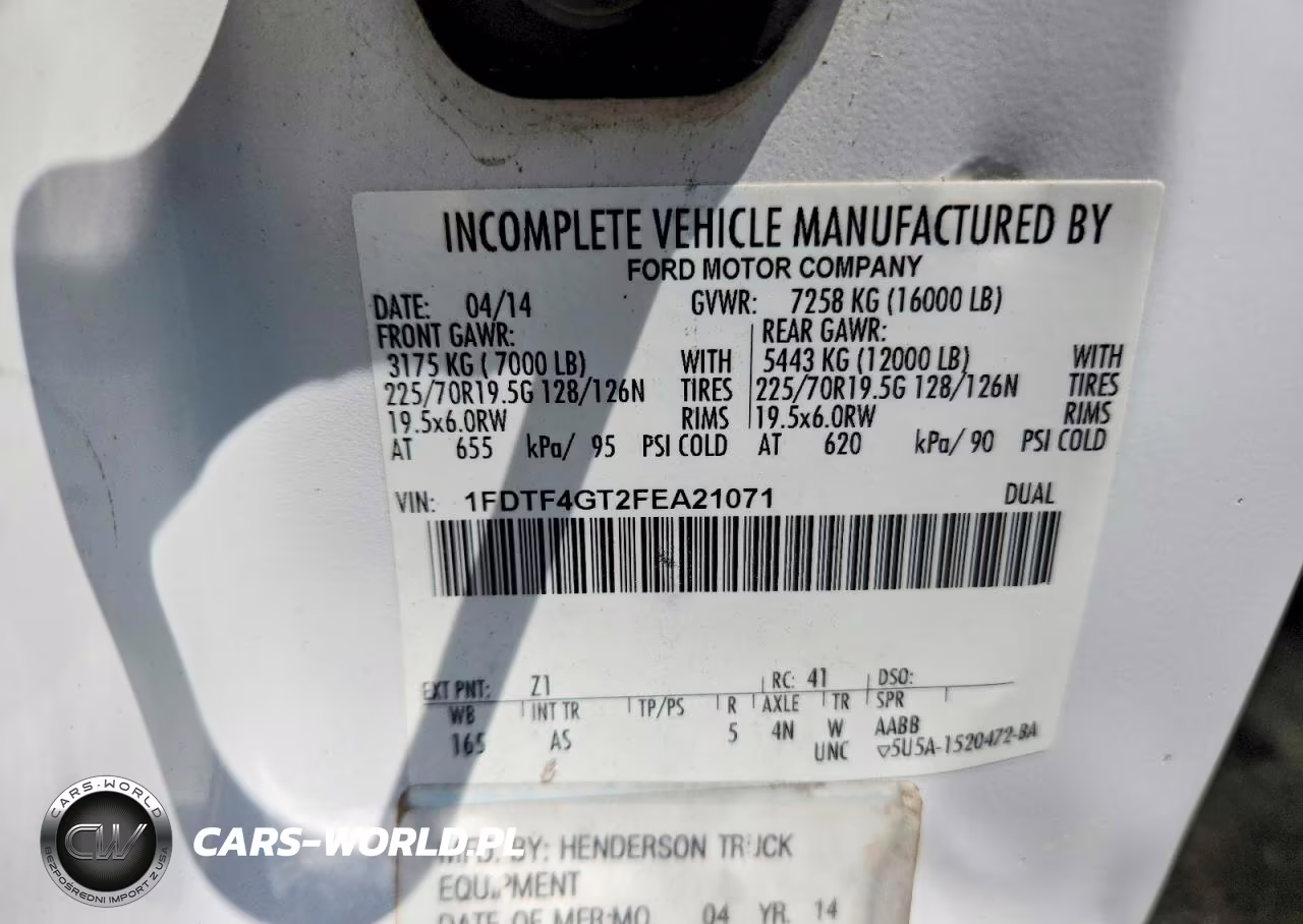 2015 Ford F450 Super Duty VIN:1FDTF4GT2FEA21071 - 13