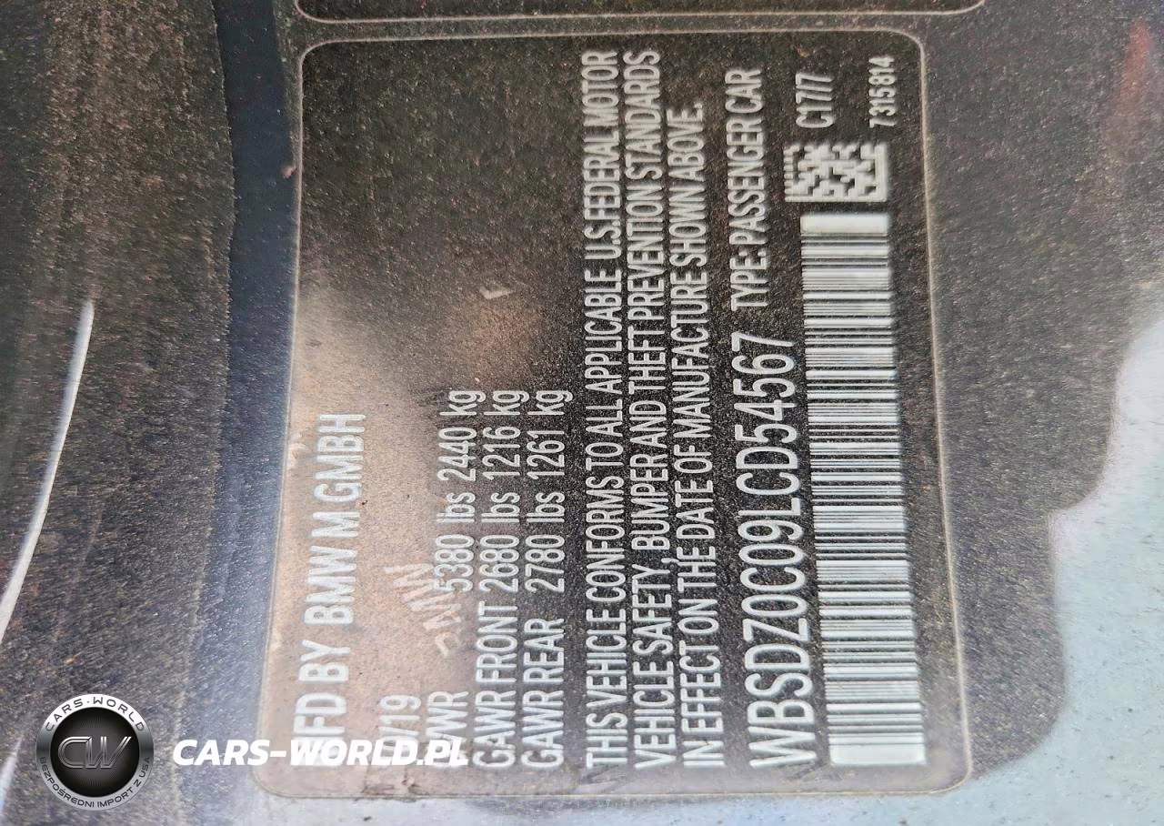 2020 BMW M8 VIN:WBSDZ0C09LCD54567 - 12