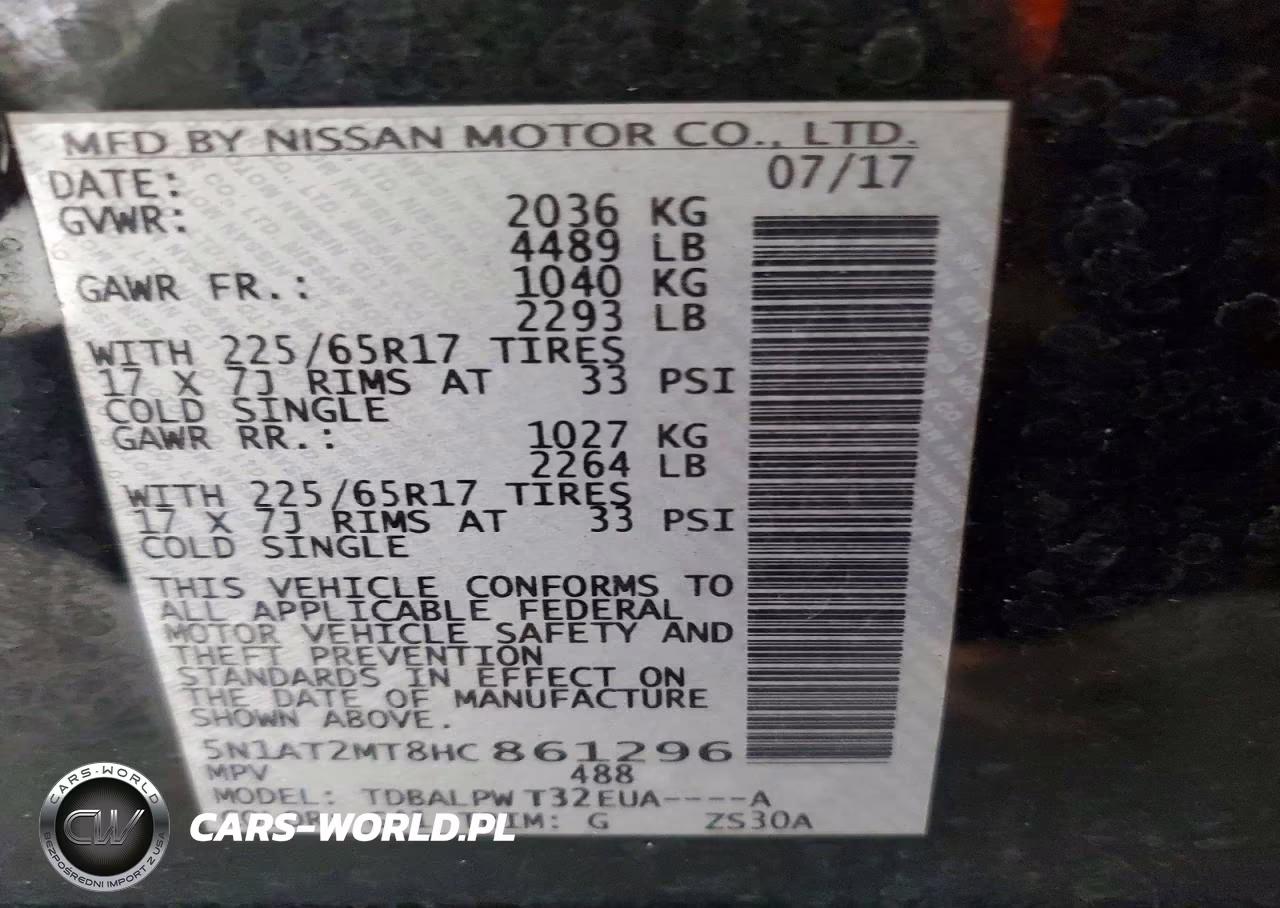 2017 Nissan Rogue S VIN:5N1AT2MT8HC861296 - 13