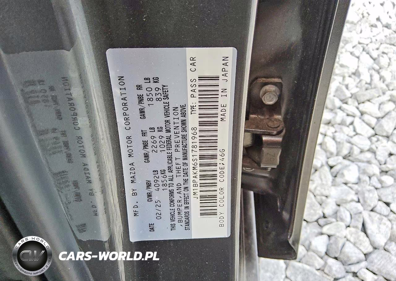 2025 Mazda 3 Select Sport VIN:JM1BPAKM6S1781968 - 12
