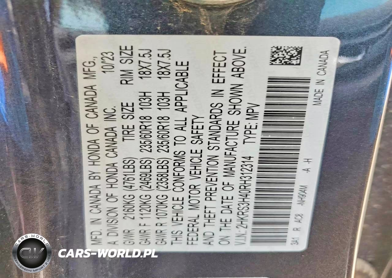 2024 Honda Cr-V Ex VIN:2HKRS3H40RH312314 - 13