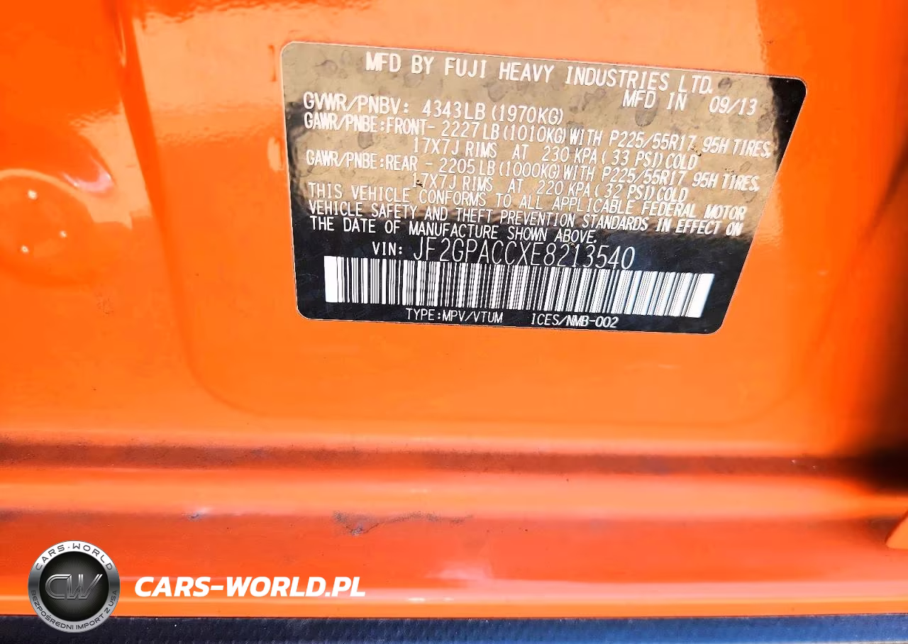 2014 Subaru Xv Crosstrek 2.0 Premium VIN:JF2GPACCXE8213540 - 12
