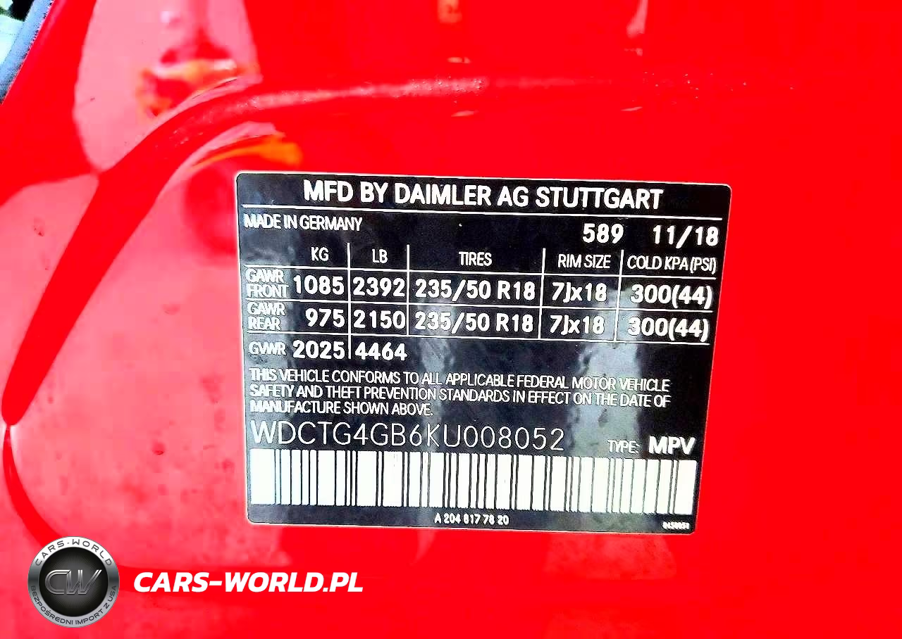 2019 Mercedes-Benz Gla 250 4Matic VIN:WDCTG4GB6KU008052 - 11