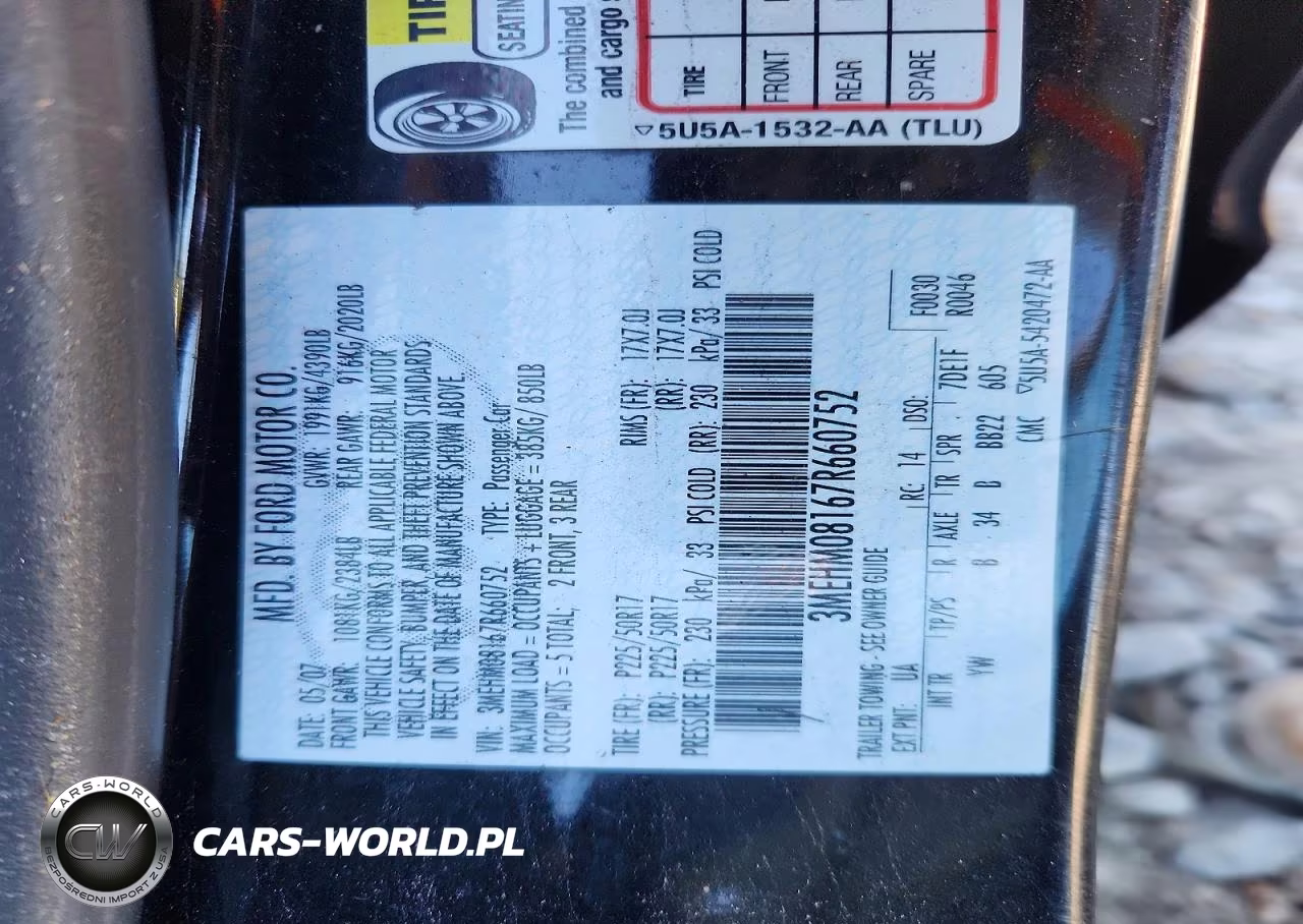 2007 Mercury Milan Premier VIN:3MEHM08167R660752 - 12