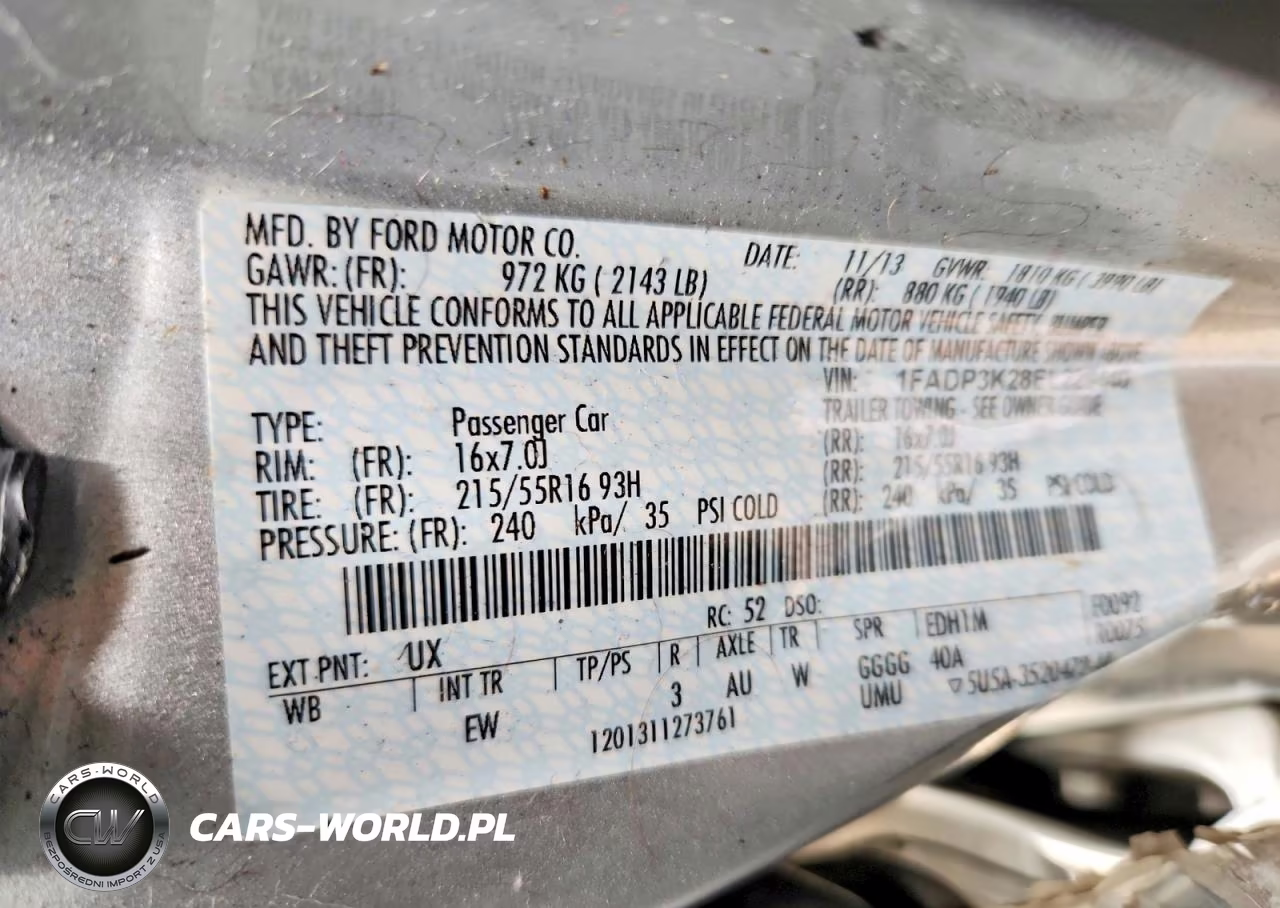 2014 Ford Focus Se VIN:1FADP3K28EL229440 - 12