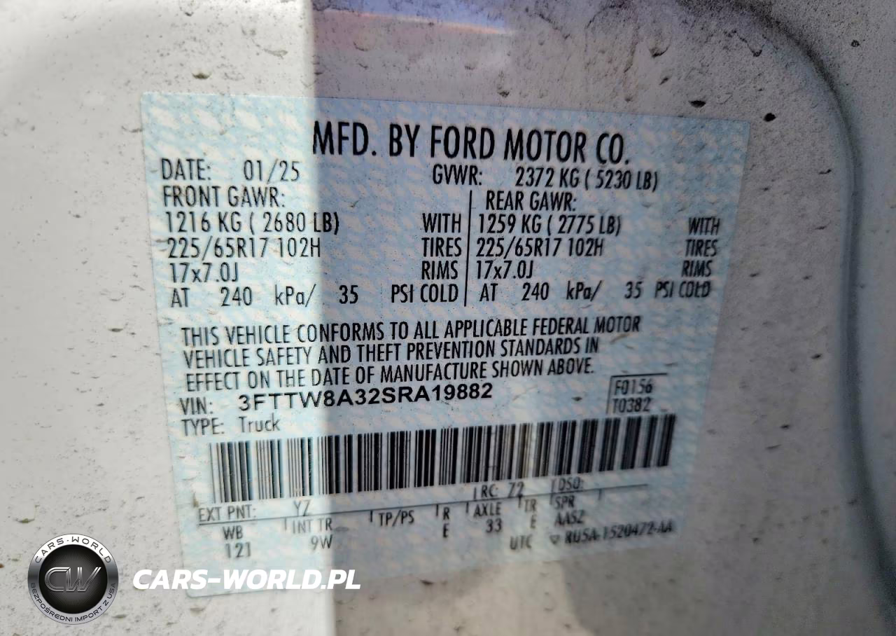 2025 Ford Maverick Xl VIN:3FTTW8A32SRA19882 - 12