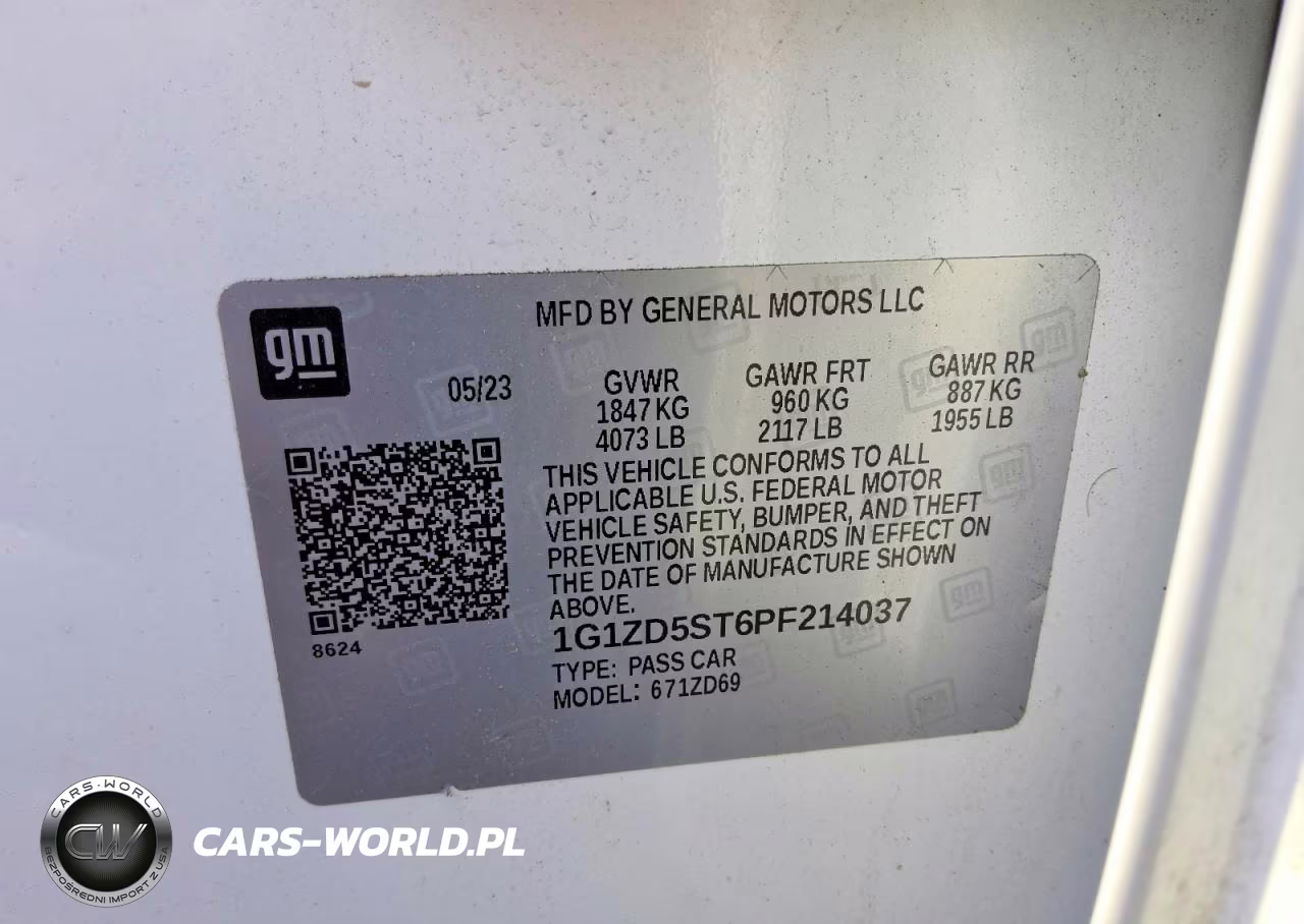 2023 Chevrolet Malibu Fwd 1Lt VIN:1G1ZD5ST6PF214037 - 12