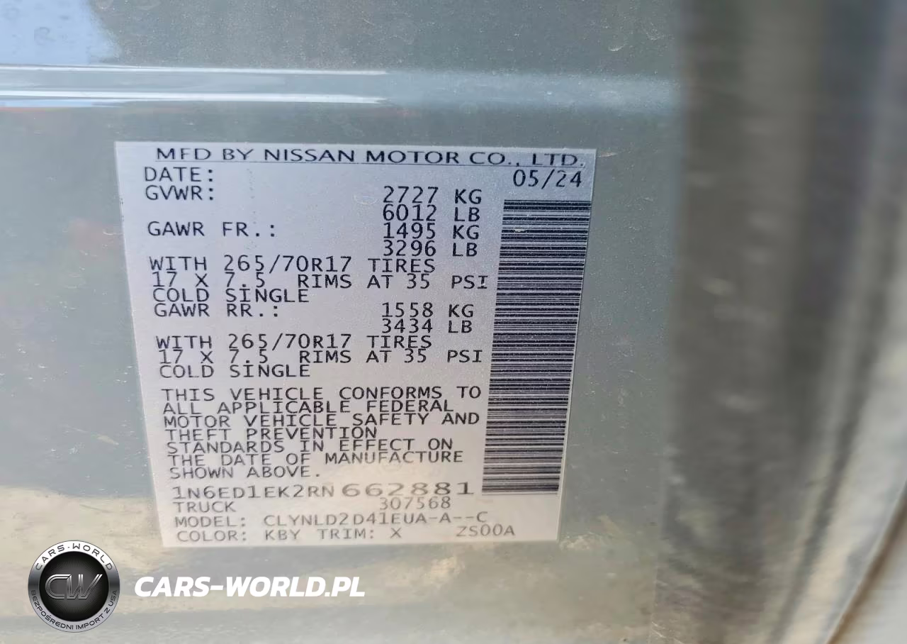 2024 Nissan Frontier Pro-4X VIN:1N6ED1EK2RN662881 - 12