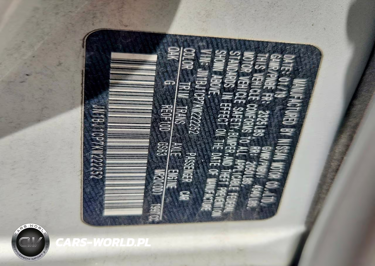 2019 Nissan Rogue Sport S VIN:JN1BJ1CP7KW222252 - 13