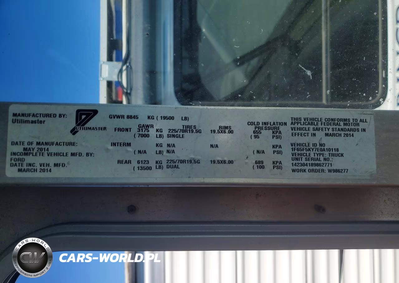 2014 Ford F59 Delivery Truck VIN:1F65F5KY7E0A10118 - 13