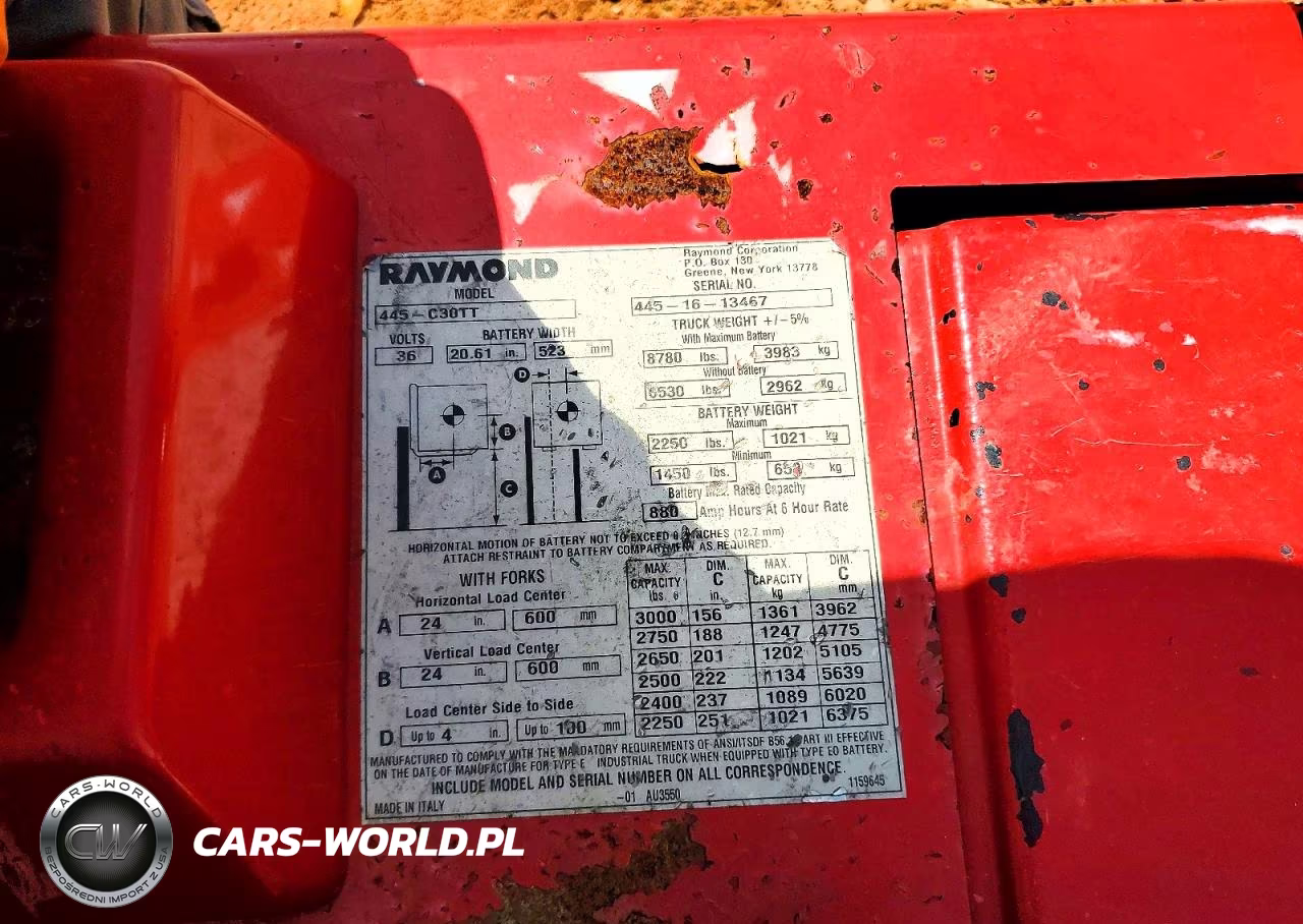 2016 Raymond 445-C30Tt Forklift VIN:00000004451613467 - 10