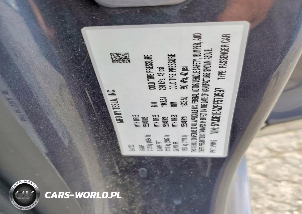 2023 Tesla Model 3 VIN:5YJ3E1EA2PF570597 - 12