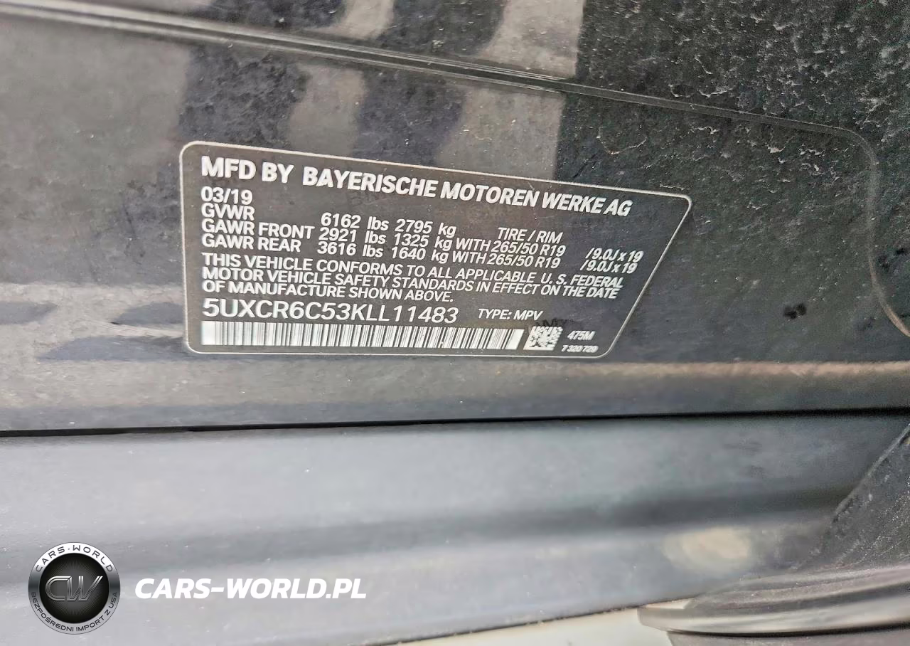 2019 BMW X5 xDrive40I VIN:5UXCR6C53KLL11483 - 13