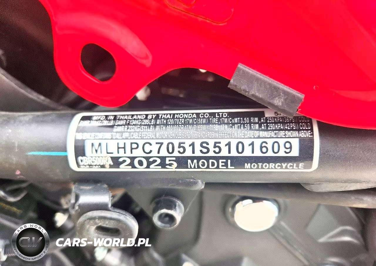2025 Honda Cbr500 Ra VIN:MLHPC7051S5101609 - 9