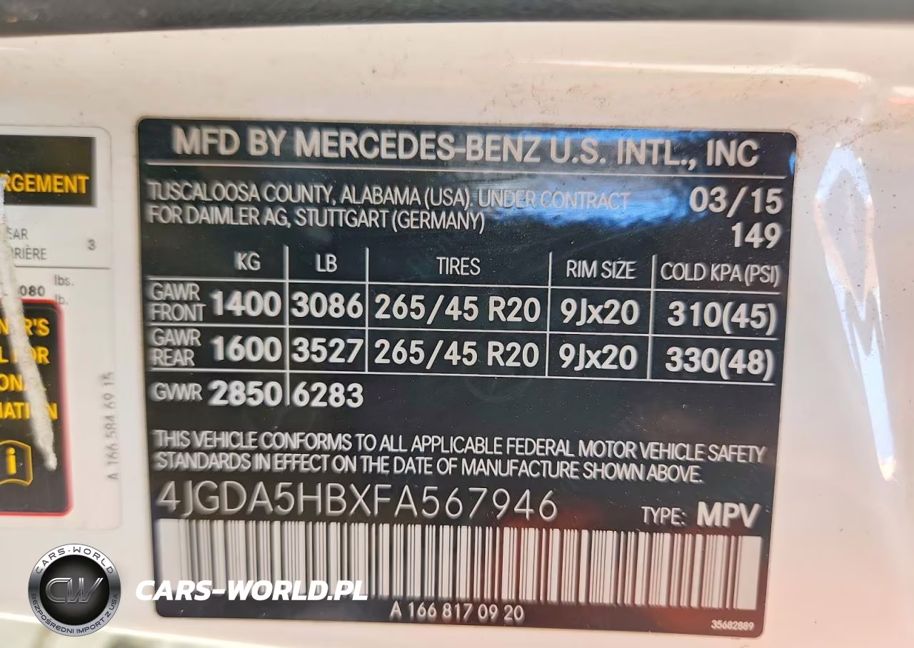 2015 Mercedes-Benz Ml 350 4Matic VIN:4JGDA5HBXFA567946 - 13