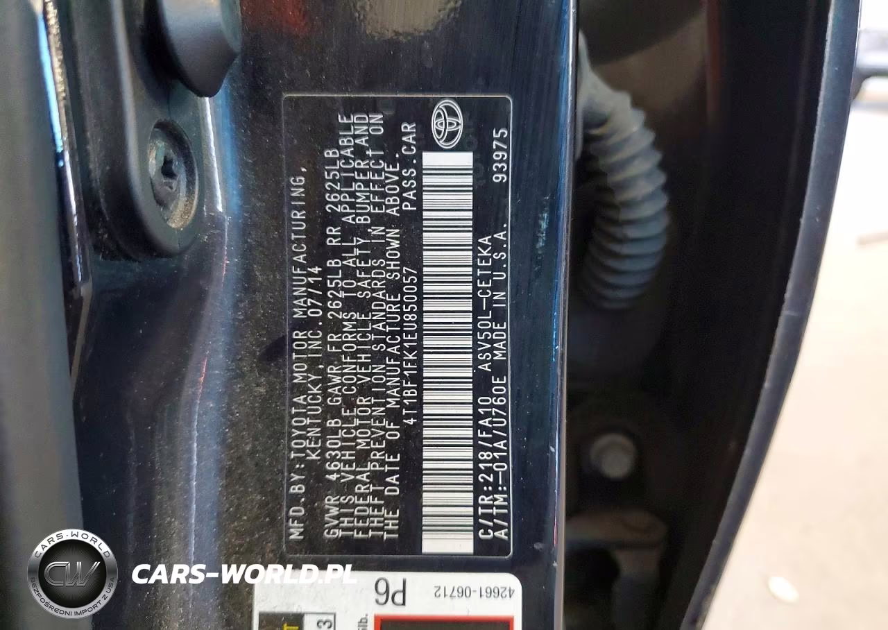 2014 Toyota Camry L VIN:4T1BF1FK1EU850057 - 12