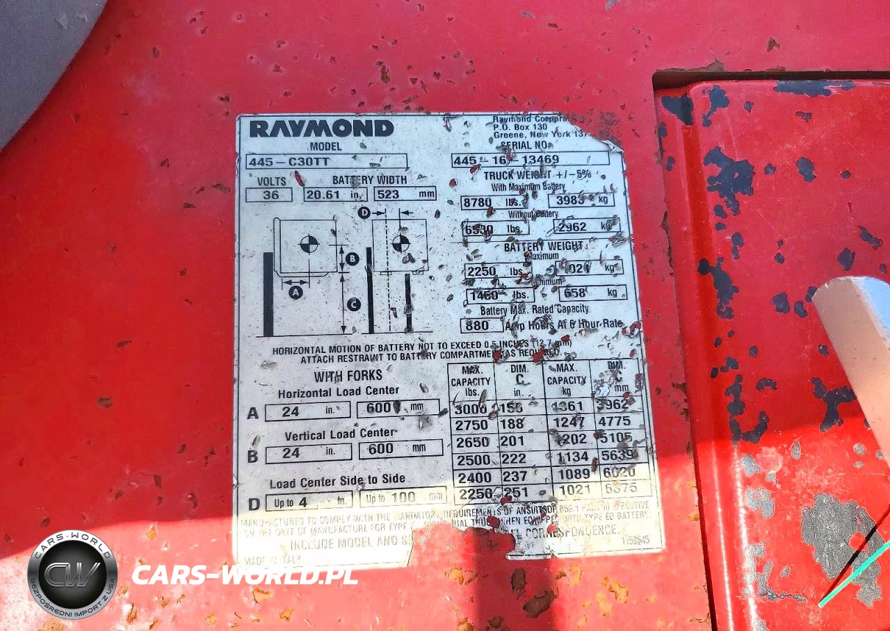 2016 Raymond 445-C30Tt Forklift VIN:00000004451613469 - 10
