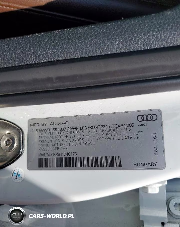 2017 Audi A3 Premium VIN:WAUAUGFF9H1040173 - 12
