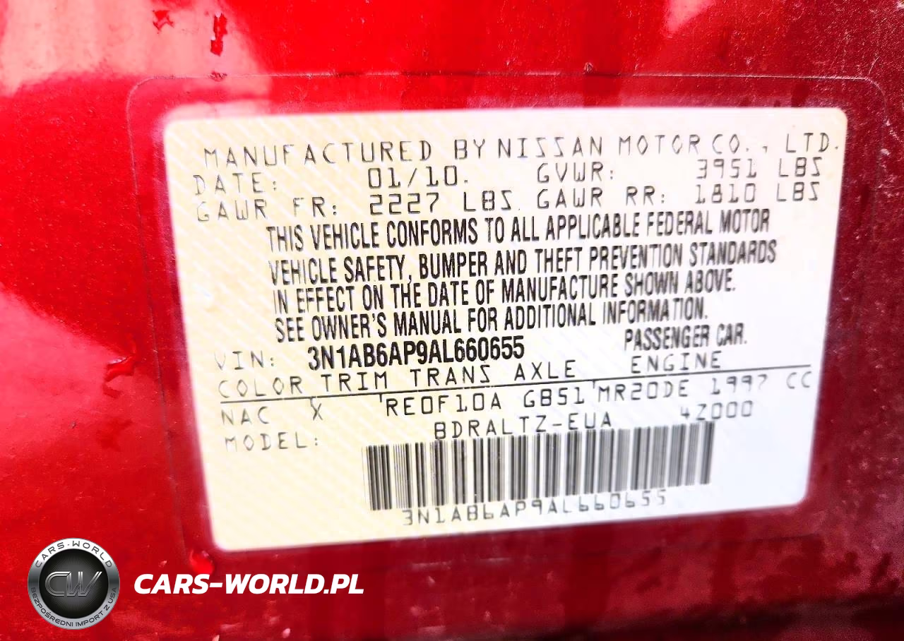 2010 Nissan Sentra 2.0 VIN:3N1AB6AP9AL660655 - 12