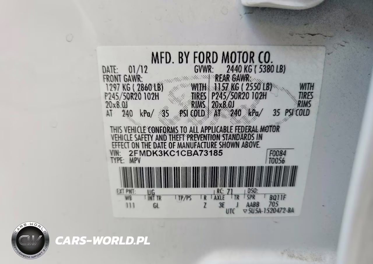 2012 Ford Edge Limited VIN:2FMDK3KC1CBA73185 - 14