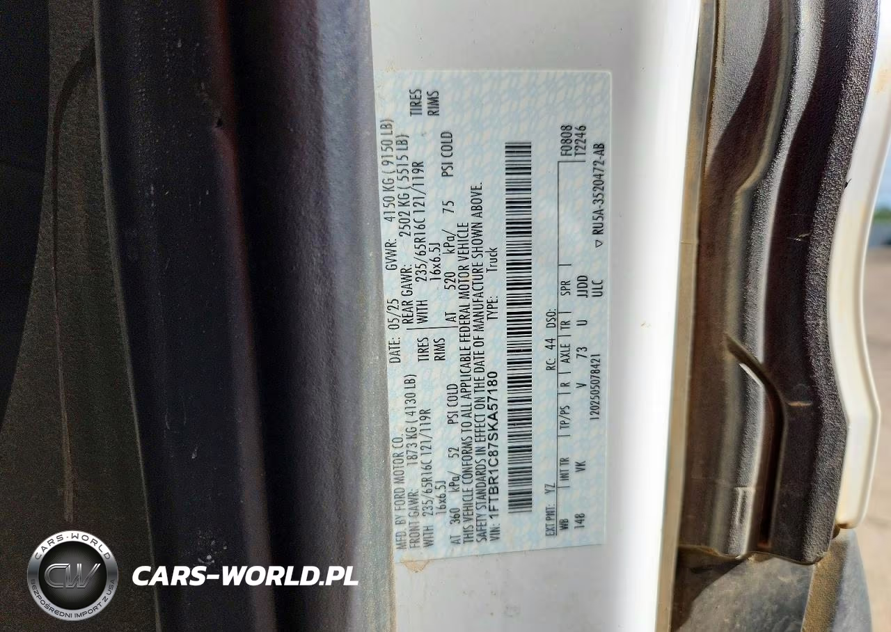 2025 Ford Transit 250 Delivery Van VIN:1FTBR1C87SKA57180 - 14